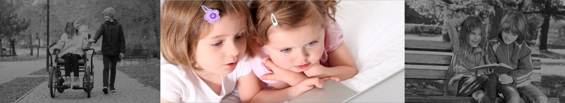 two kids using laptop